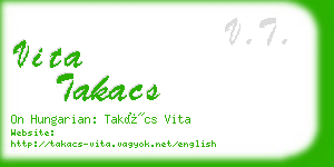 vita takacs business card